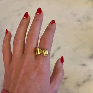 Kate Spade gold Bow Ring, size 8